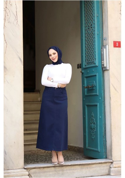 Tesettür Etek Lacivert