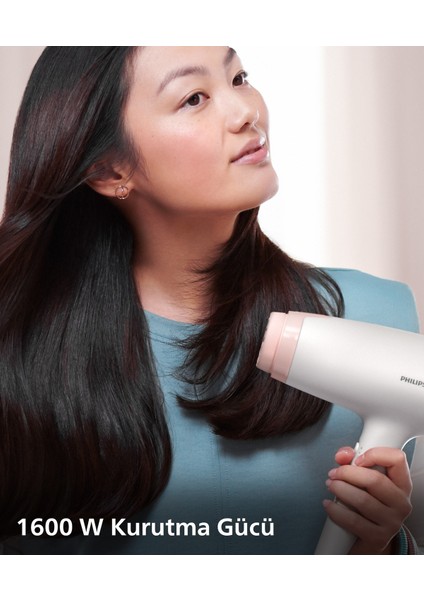 Hızlı ve Güçlü Saç Kurutma Makinesi, 3 Isı ve Hız Ayarı, Thermoprotect Aparatı, 1600W modelleri