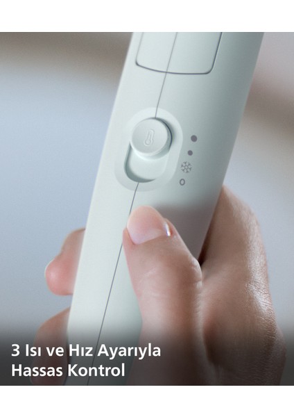 Hızlı ve Güçlü Saç Kurutma Makinesi, 3 Isı ve Hız Ayarı, Thermoprotect Aparatı, 1600W