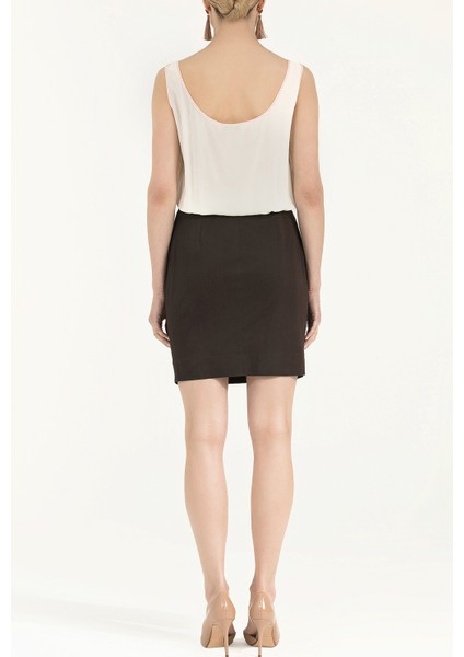 Kahve Ipek Mini Elbise 90661 fırsatları