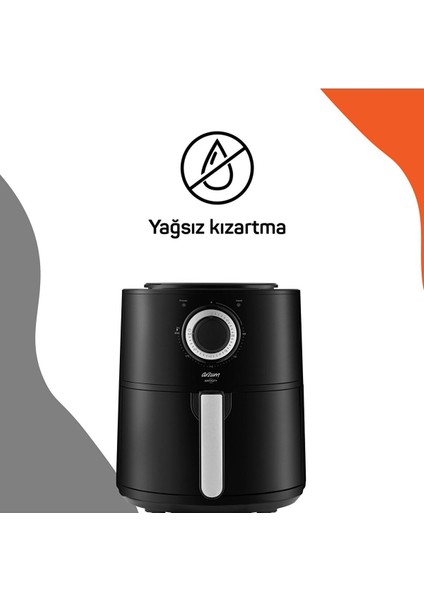 4l Sıcak Hava Fritözü, Şık Gümüş Renk, Garantili, Sağlıklı ve Leziz Yemekler Için fırsatları
