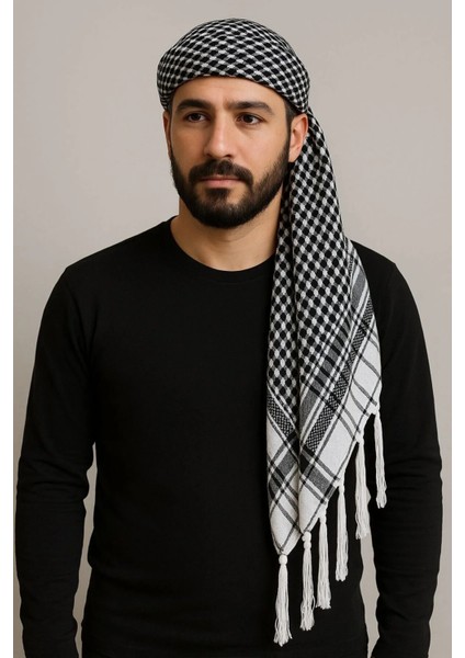 Unisex Siyah Beyaz Ipek Puşi / Geleneksel Modernstil