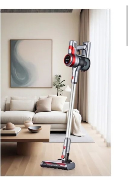 Kırmızı Dikey Kablosuz Elektrikli Süpürge, Hafif ve Güçlü Temizlik Aracı modelleri