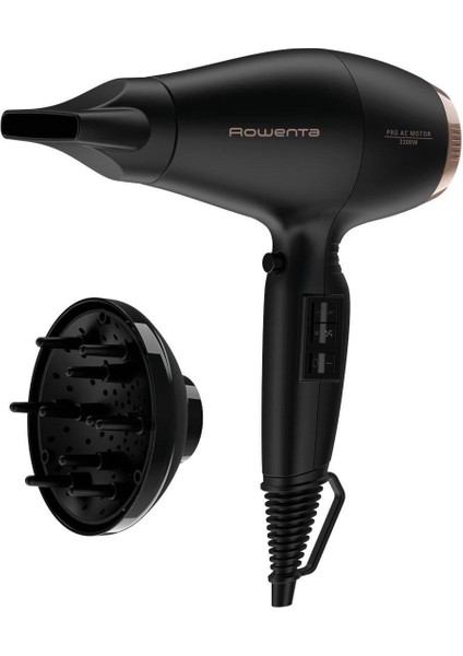 2200W Güçlü Saç Kurutma Makinesi, Siyah, Kompakt ve Hafif Tasarım