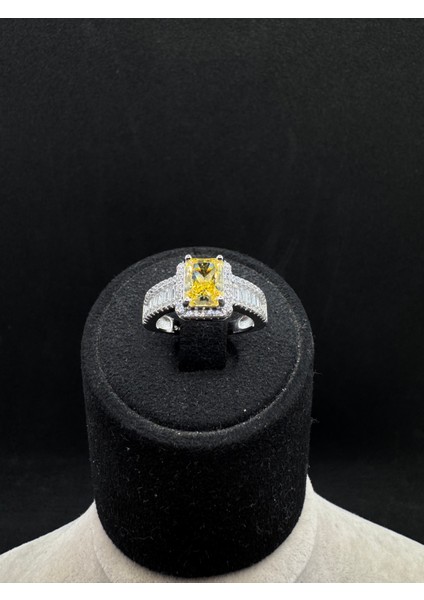 Ithal Sitrin Taşlı Baget Kadın Gümüş Yüzük fiyatları