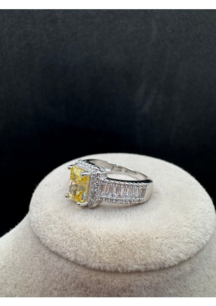 Ithal Sitrin Taşlı Baget Kadın Gümüş Yüzük fırsatları