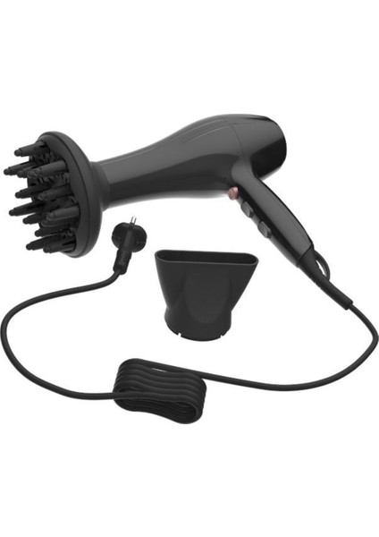 KM-1995 Fön Makinesi, Siyah, Güçlü ve Şık Tasarım