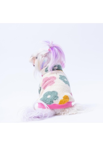 Aspen Petals Ceket Çiçek Desenli Batik Kedi Köpek Ceketi Kedi Köpek Kıyafeti Kedi Köpek Elbisesi