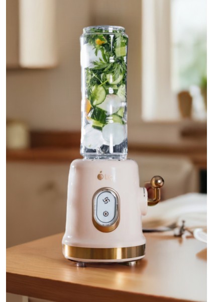 Çift Şişeli Çok Fonksiyonlu Smoothie Blender Bej Renkli