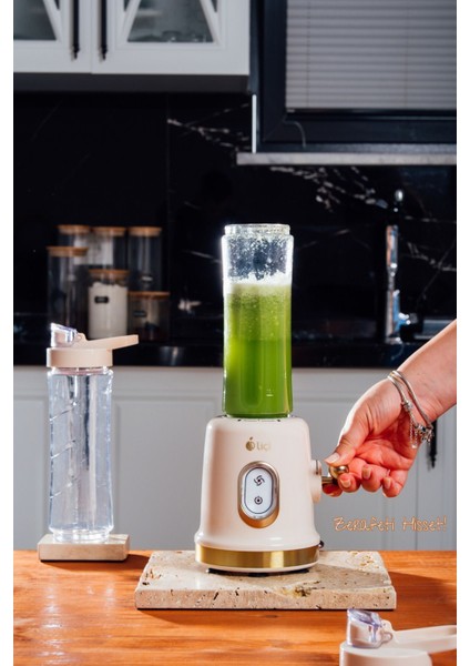 Çift Şişeli Çok Fonksiyonlu Smoothie Blender Bej Renkli fırsatları