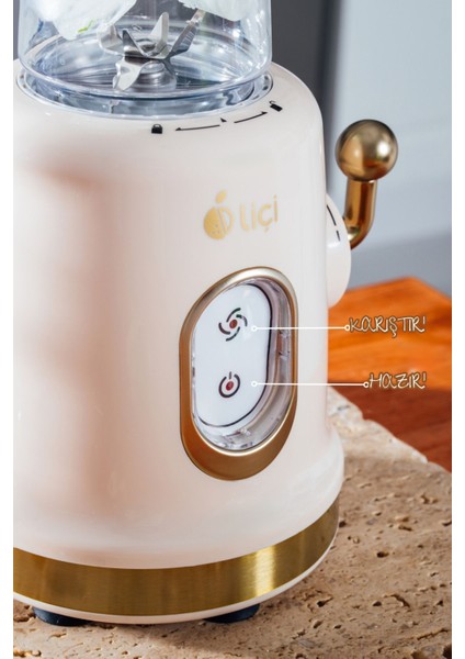 Çift Şişeli Çok Fonksiyonlu Smoothie Blender Bej Renkli indirimleri