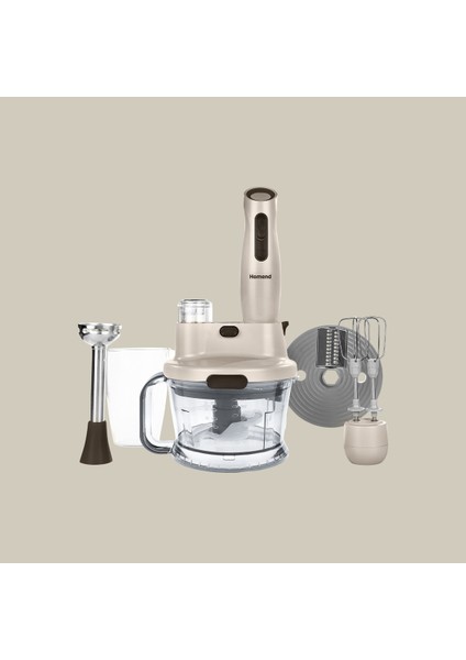 Bej Vintage Fonksiyonel Mutfak Robotu 2834H, Pratik ve Şık Tasarım