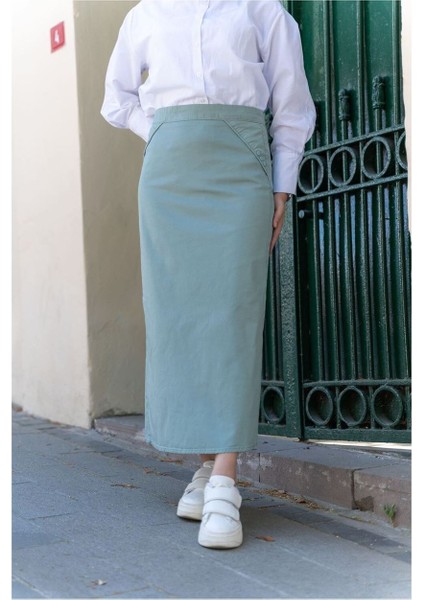 Kumaş Kalem Etek Mint Yeşili fiyatları