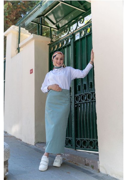 Kumaş Kalem Etek Mint Yeşili fırsatları