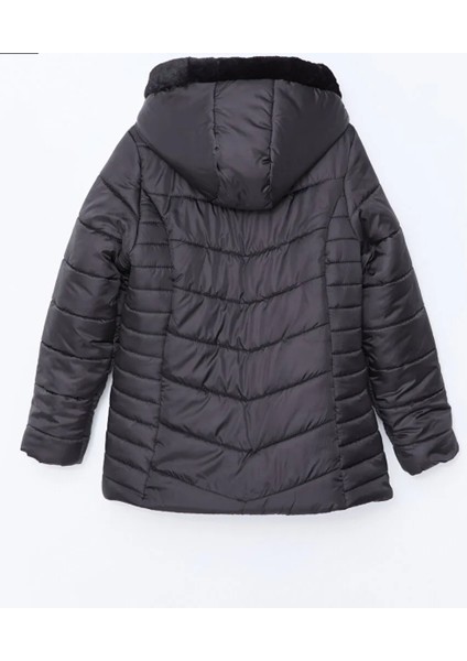 Kadın Klasik Kapüşonlu Rahat Kalıp Şişme Mont fırsatları