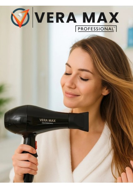 Yüksek Güçlü Profesyonel Saç Kurutma ve Düzleştirme Makinesi, Siyah, 2500W, 2 Yıl Garanti