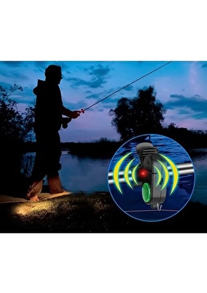 Bite LED Işıklı Sesli Klipsli Olta Alarmı Farklı Olta ve Kamışlar İçin Uygun