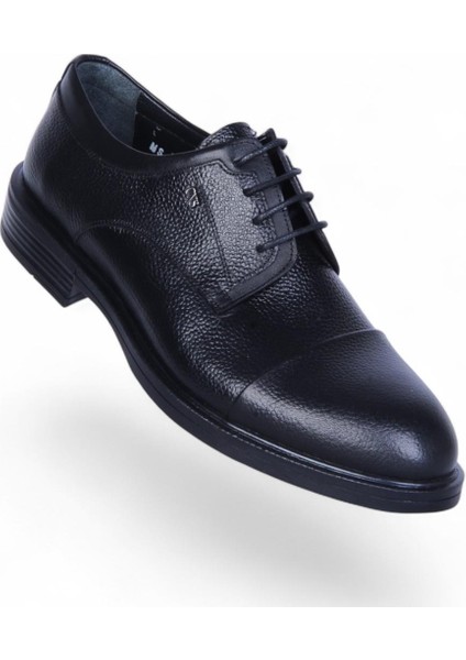 321 Siyah Zigana Kauçuk %deri Erkek Klasik Ayakkabı