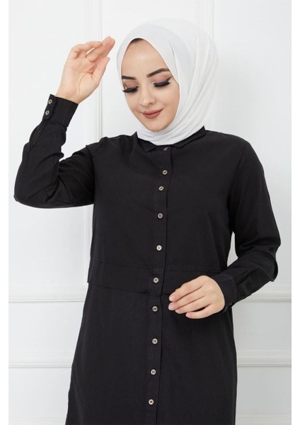 Baskı Detaylı Tunik Siyah modelleri