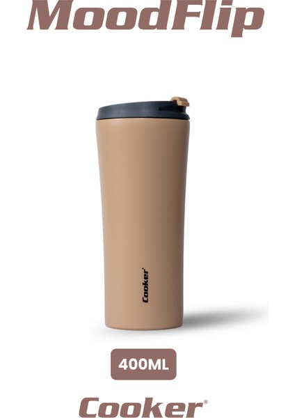 400 ml 304 Paslanmaz Çelik Termos – Çift Kat, Sızdırmaz, 6 Saat Sıcak & 24 Saat Soğuk