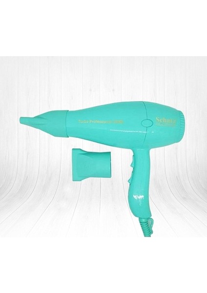 Turkuaz Profesyonel 2400W Turbo Fön Makinesi, Güçlü ve Şık Tasarım