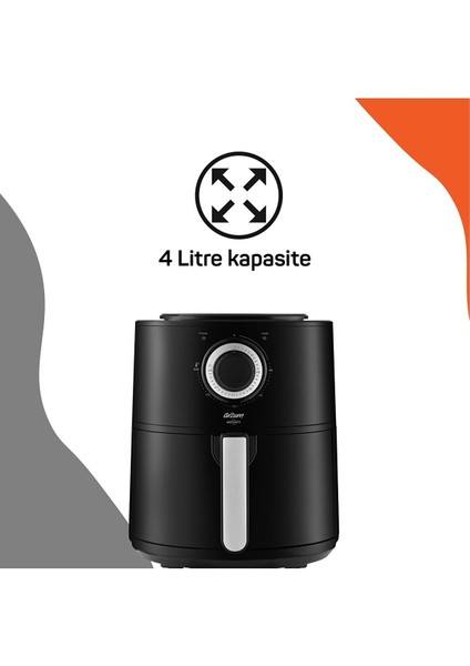 4l Sıcak Hava Fritözü Gümüş, Sağlıklı ve Pratik Pişirme Aleti