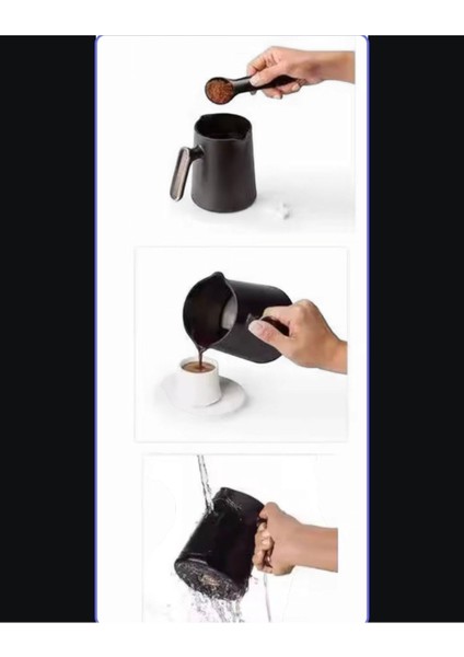 880W Taşmayı Önleyen Çift Cezveli Yüksek Performanslı Kahve Makinesi Mor indirimleri