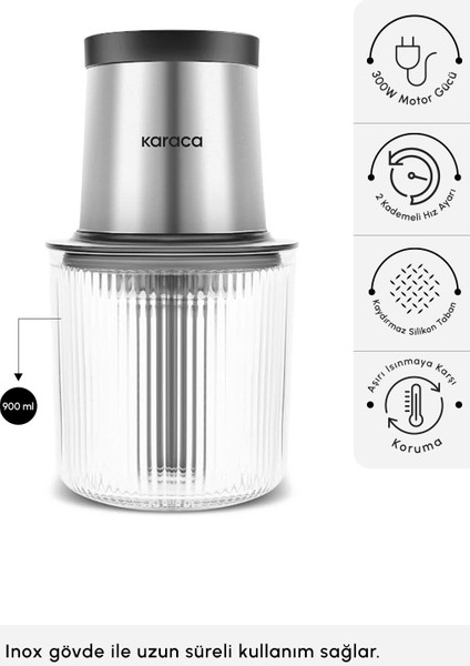 Hızlı ve Şık 4 Bıçaklı Cam Doğrayıcı, Paslanmaz Inox Tasarım fiyatları