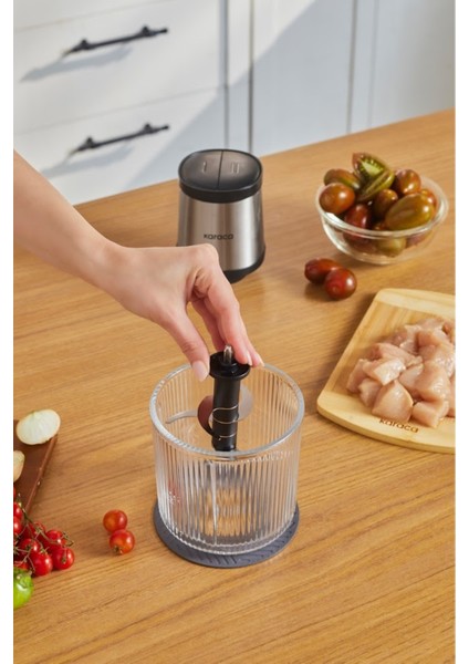 Hızlı ve Şık 4 Bıçaklı Cam Doğrayıcı, Paslanmaz Inox Tasarım indirimleri