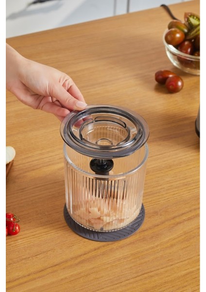 Hızlı ve Şık 4 Bıçaklı Cam Doğrayıcı, Paslanmaz Inox Tasarım