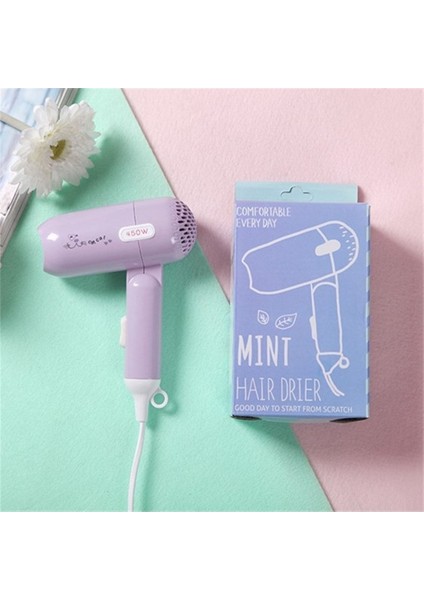 Pembe Seyahat Mini Saç Kurutma Makinesi, Kompakt ve Katlanabilir, 450W Güçlü fırsatları
