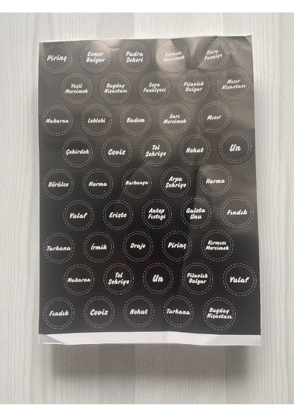 Mutfak Etiketi 129 Lu Siyah fiyatları