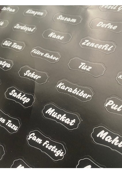 Mutfak Etiketi 129 Lu Siyah modelleri