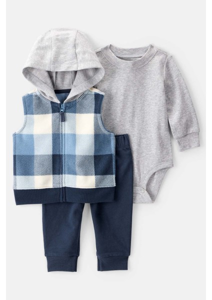 Erkek Bebek Lacivert Yelekli Set