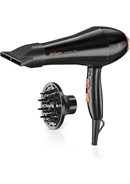 Profesyonel Sac Kurutma Makinesi, Siyah, Hafif ve Güçlü Tasarım