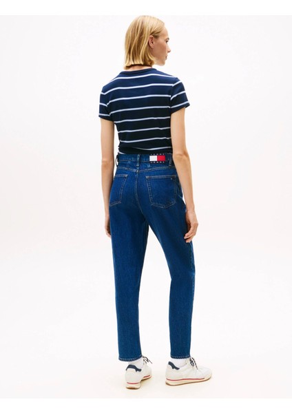Mom Ultra Yüksek Bel Bileğe Doğru Daralan Kadın Mavi Jeans DW0DW219541BK fiyatları