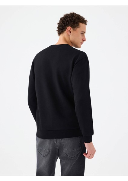 Regular Fit Siyah Erkek Sweatshirt LF2041537 modelleri