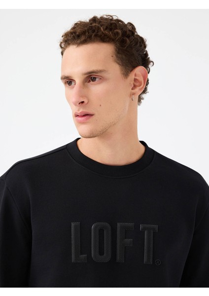 Regular Fit Siyah Erkek Sweatshirt LF2041537 fırsatları
