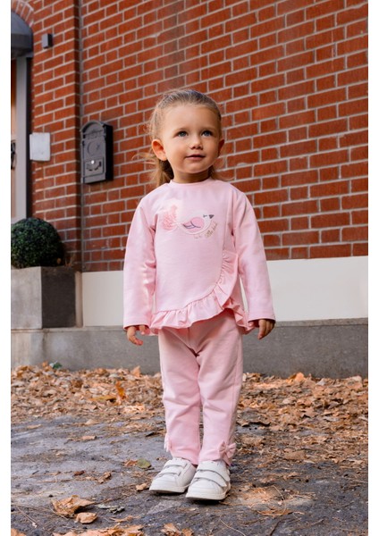Fiyonk ve Fırfır Detaylı Kız Bebek Ikili Takım