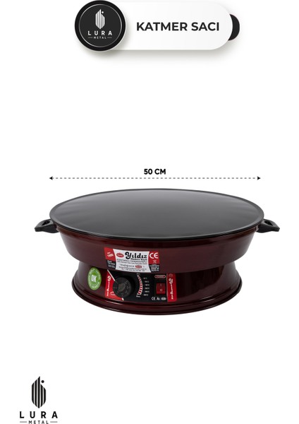 2000W Termostatlı Metalik Çok Amaçlı Pişirme Sacı 50 cm fiyatları