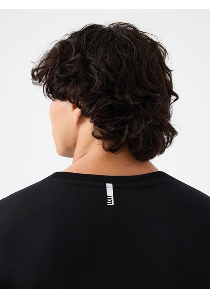 Regular Fit Siyah Erkek Sweatshirt LF2041133 fırsatları