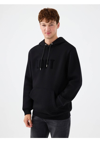 Regular Fit Siyah Erkek Sweatshirt LF2041206