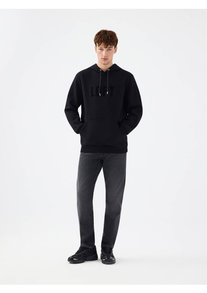 Regular Fit Siyah Erkek Sweatshirt LF2041206 fiyatları