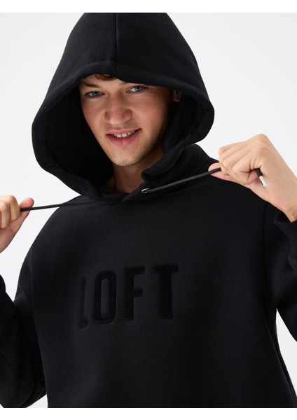 Regular Fit Siyah Erkek Sweatshirt LF2041206 fırsatları