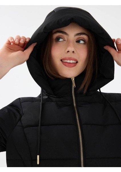 Regular Fit Siyah Kadın Mont LF2041091 fırsatları
