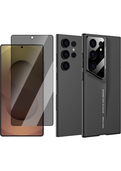 Samsung Galaxy S24 Ultra Kılıf Ultra İnce Kamera Korumalı Sert Rubber Zore Procase Kapak + Hayalet Cam Ekran Koruyucu