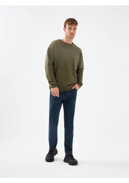 Loose Fit Haki Erkek Sweatshirt LF2041634 fiyatları