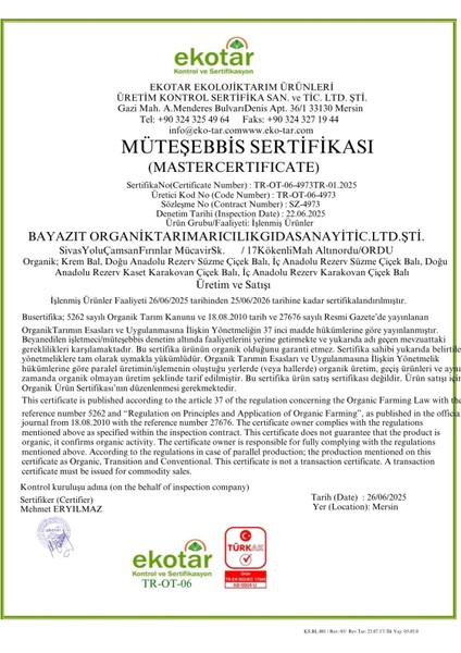 Organikİç Anadolu Çiçek Balı(Kayseri)450 gr3'liSet