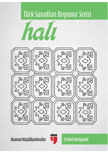 Halı - Türk Sanatları Boyama Serisi (20 Adet Kartpostal)