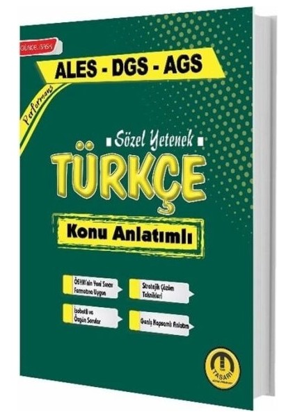 Tasarı Yayınları Ales Dgs Meb-Ags Sözel Yetenek Türkçe Konu Anlatımlı